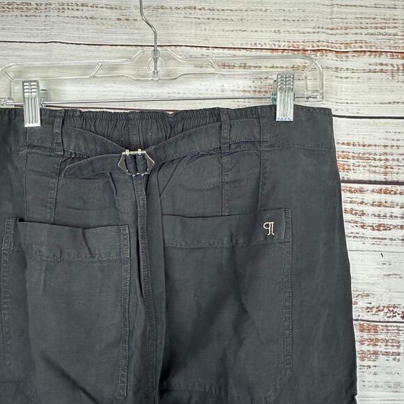 Women's NWT Pilcro Anthropologie Black Boot Tuck Parachute Linen Pants- 29P - Picture 7 of 12